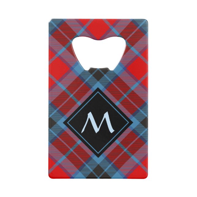 Clan MacTavish Wappen über Tartan Geldbeutel Flaschenöffner (Vorderseite)