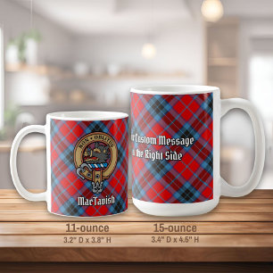 Clan MacTavish Wappen über Tartan Kaffeetasse