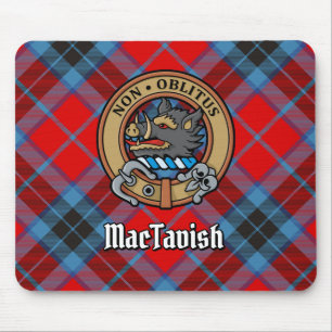 Clan MacTavish Wappen über Tartan Mousepad