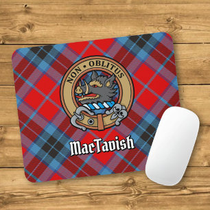 Clan MacTavish Wappen über Tartan Mousepad