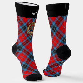 Clan MacTavish Wappen über Tartan Socks Socken