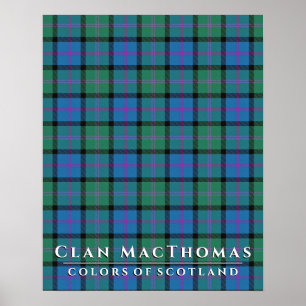 Clan MacThomas Colors of Scotland 2 Tartan Kariert Poster