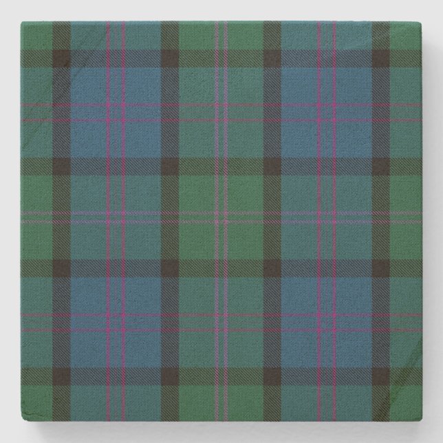 Clan MacThomas Dress Tartan Kariert Stone Unterset Steinuntersetzer (Vorderseite)