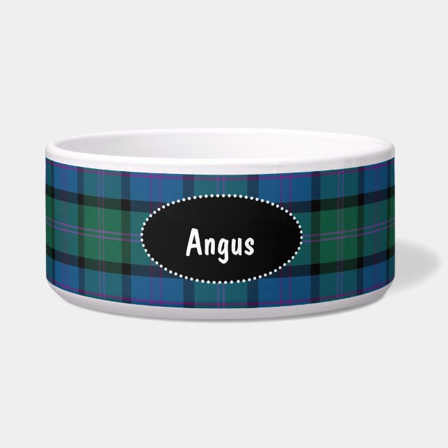 Clan MacThomas Kariert Custom Dog Bowl Napf (Vorderseite)