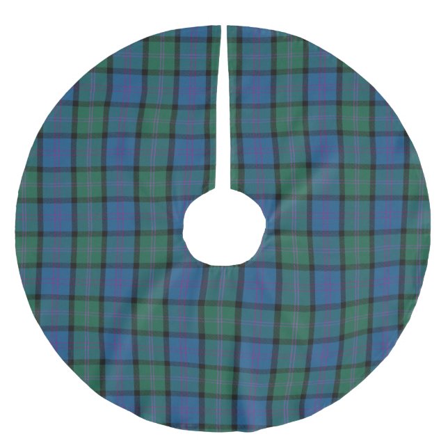 Clan MacThomas Tartan Kariert Tree Skirt Polyester Weihnachtsbaumdecke (Vorderseite)