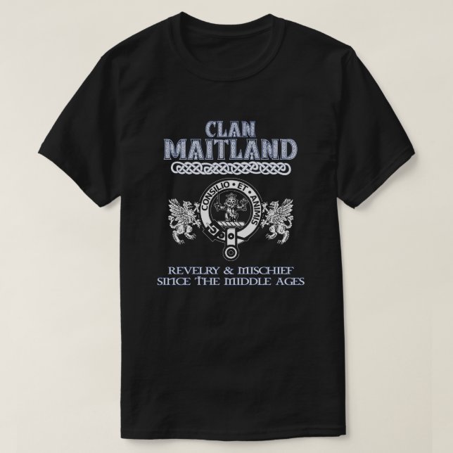 Clan Maitland Wappen Schottischer Clan Scottish Su T-Shirt (Design vorne)