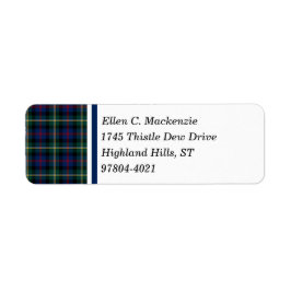 Clan Malcolm Dark Blue und Green Scottish Tartan
