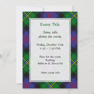 Clan Malcolm Tartan Einladung