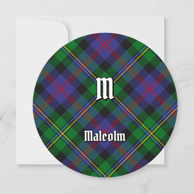 Clan Malcolm Tartan Einladung (Vorderseite)