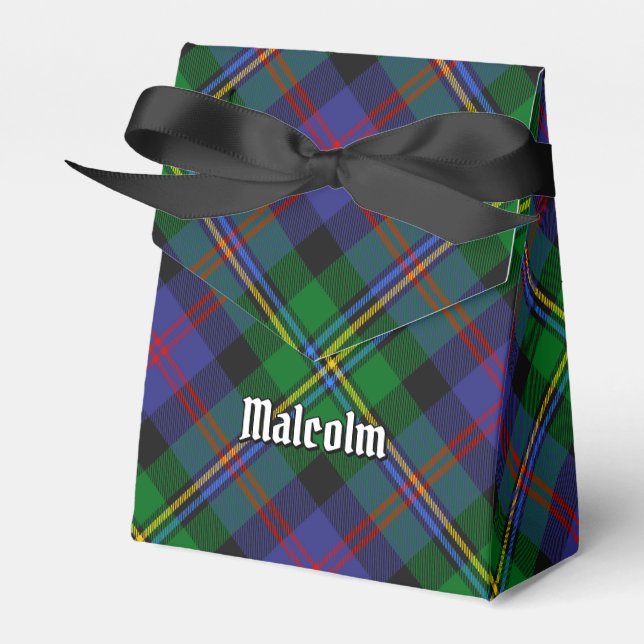 Clan Malcolm Tartan Geschenkschachtel (Vorderseite)