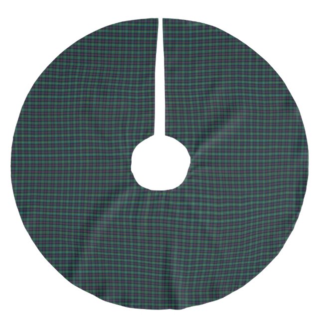 Clan Malcolm Tartan Karo Polyester Weihnachtsbaumdecke (Vorderseite)