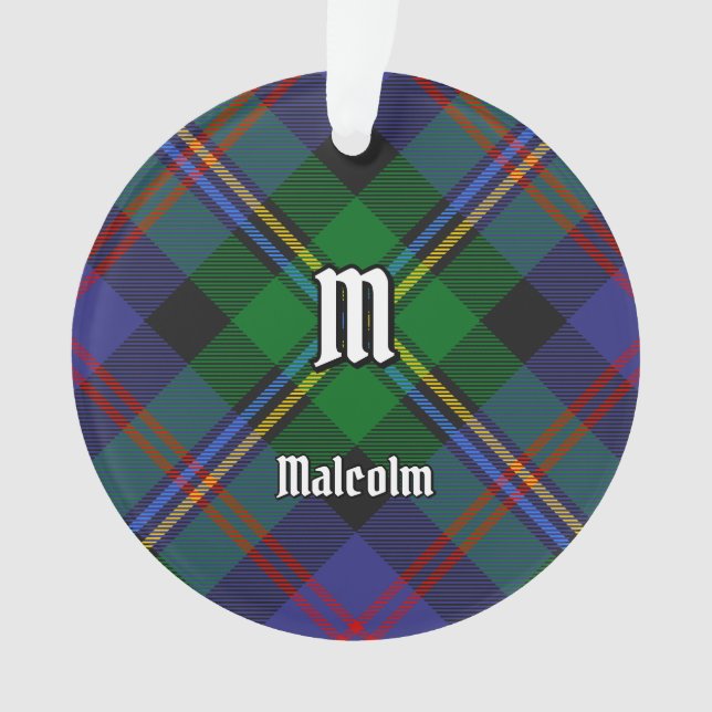 Clan Malcolm Tartan Ornament (Vorderseite)
