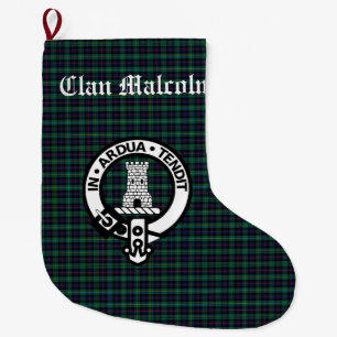 Clan Malcolm Tartan und Wappen Großer Weihnachtsstrumpf