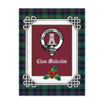 Clan Malcolm Wappen Abzeichen & Tartan