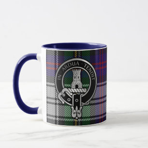 Clan Malcolm Wappen & Dress Tartan Tasse