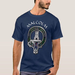 Clan Malcolm Wappen & Tartan T - Shirt