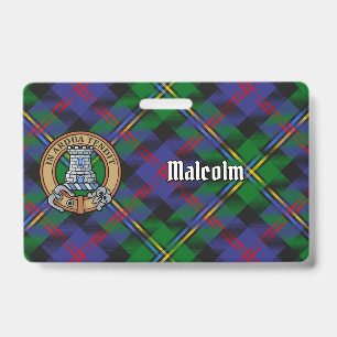 Clan Malcolm-Wappen über Tartan Ausweis