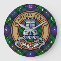 Clan Malcolm-Wappen über Tartan