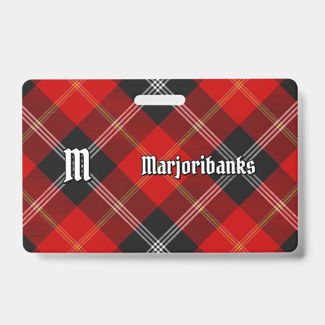 Clan Marjoribanks Tartan Ausweis (Vorderseite)