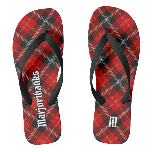 Clan Marjoribanks Tartan Flip Flops (Fußbett)