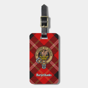Clan Marjoribanks Wappen über Tartan Gepäckanhänger