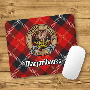 Clan Marjoribanks Wappen über Tartan Mousepad