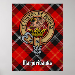 Clan Marjoribanks Wappen über Tartan Poster