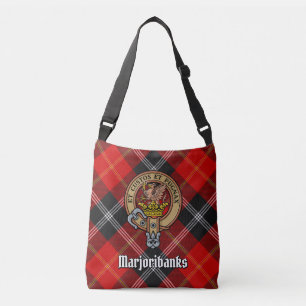 Clan Marjoribanks Wappen über Tartan Tragetaschen Mit Langen Trägern