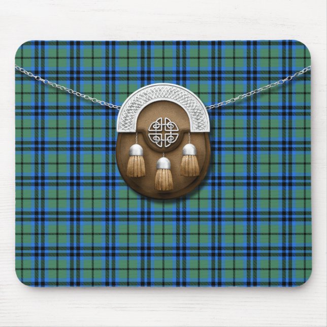 Clan-Marshall Tartan und Sporran Mousepad (Vorne)