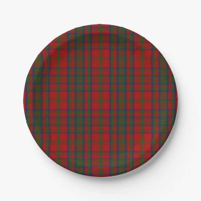 Clan Matheson Tartan Pappteller (Vorderseite)