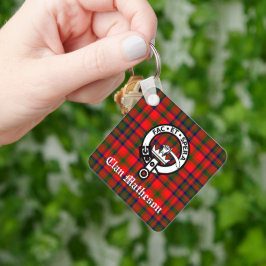 Clan Matheson Wappen Abzeichen und Tartan Schlüsselanhänger