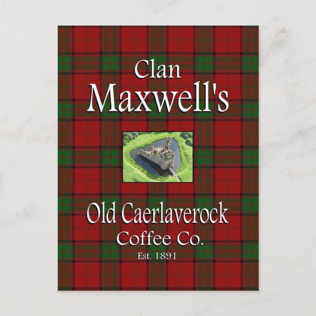 Clan Maxwells Old Caerlaverock Coffee Co. Postkarte (Vorderseite)