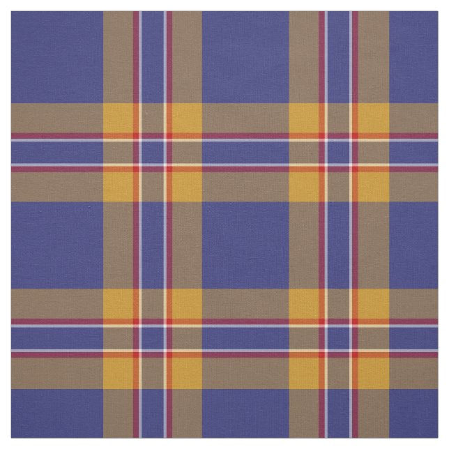 Clan McCann Tartan Blue und Gold Kariert Stoff (Muster)
