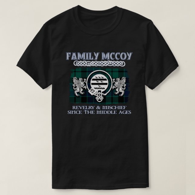 Clan McCoy Wappen Schottische Clans Schottischer N T-Shirt (Design vorne)