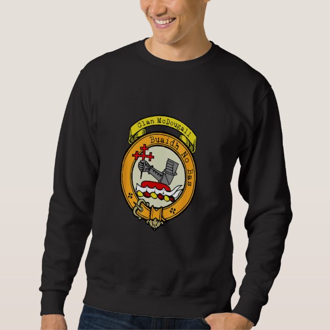 Clan McDougall Scottish Surname Badge Crest Sweatshirt (Vorderseite)