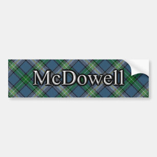 Clan McDowell schottischer Tartan-Autoaufkleber Autoaufkleber