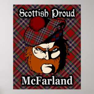 Clan McFarland Schottischer Tartan Poster