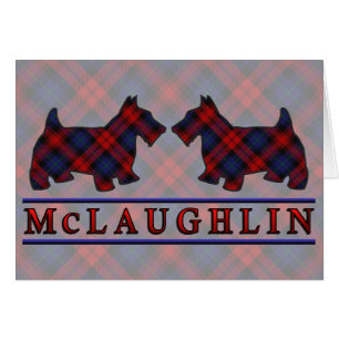 Clan McLaughlin MacLachlan Tartan Scottie Dogs