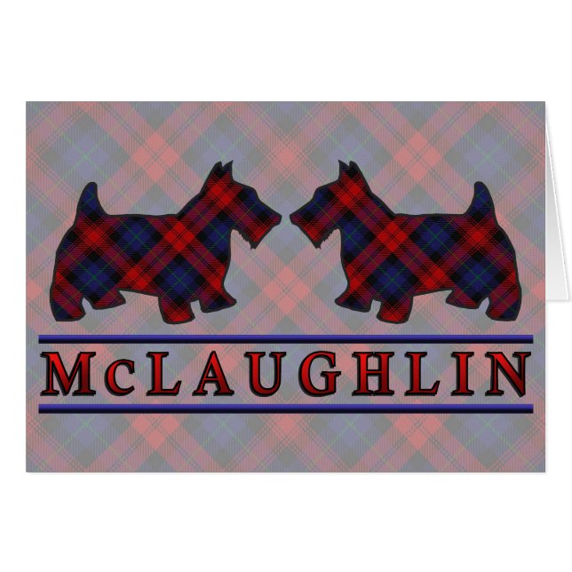 Clan McLaughlin MacLachlan Tartan Scottie Dogs (Vorderseite (Horizontal))