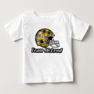 Clan McLeod MacLeod Tartan-Team-Football-Helm Baby T-shirt