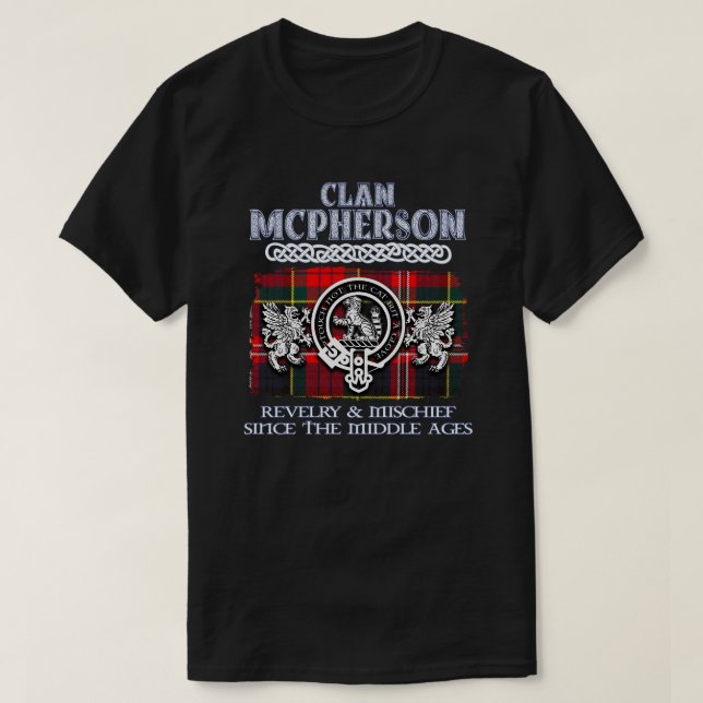 Clan Mcpherson Wappen Schottischer Klan Schottisch T-Shirt (Design vorne)