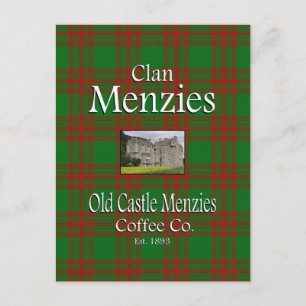 Clan Menzies Old Castle Menzies Coffee Co. Postkarte