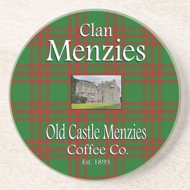 Clan Menzies Old Castle Menzies Coffee Co. Sandstein Untersetzer (Vorne)