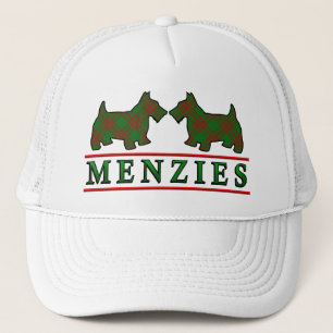 Clan Menzies Tartan Scottie Dogs Truckerkappe
