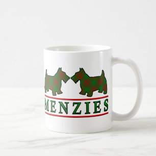 Clan Menzies Tartan Scottish Scottie Dogs Tasse