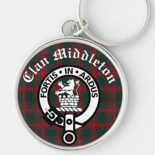 Clan Middleton Crest Badge and Tartan   Schlüsselanhänger