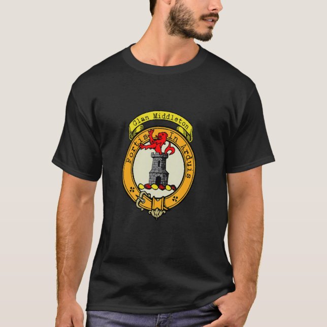 Clan Middleton Scottish Wappen T-Shirt (Vorderseite)