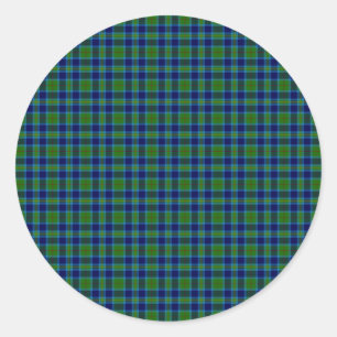 Clan Miller Tartan Runder Aufkleber