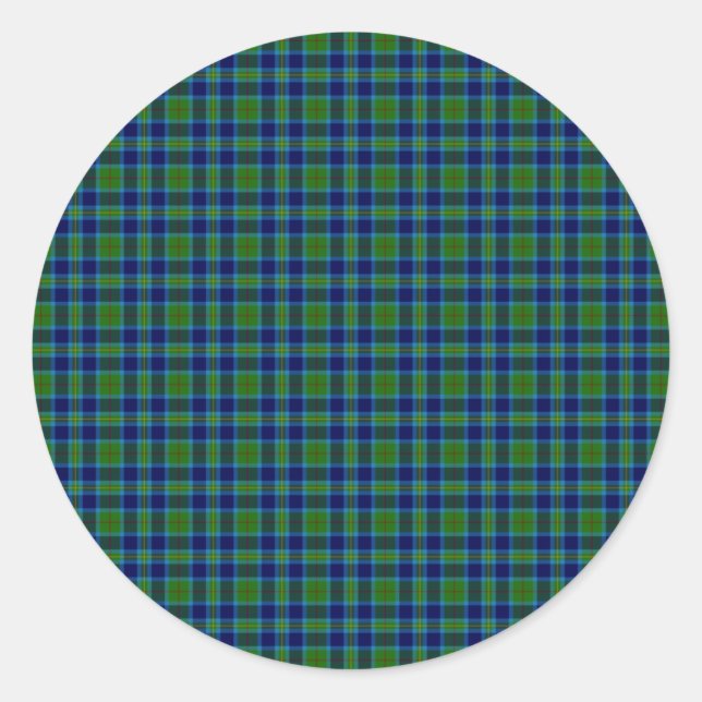 Clan Miller Tartan Runder Aufkleber (Vorderseite)