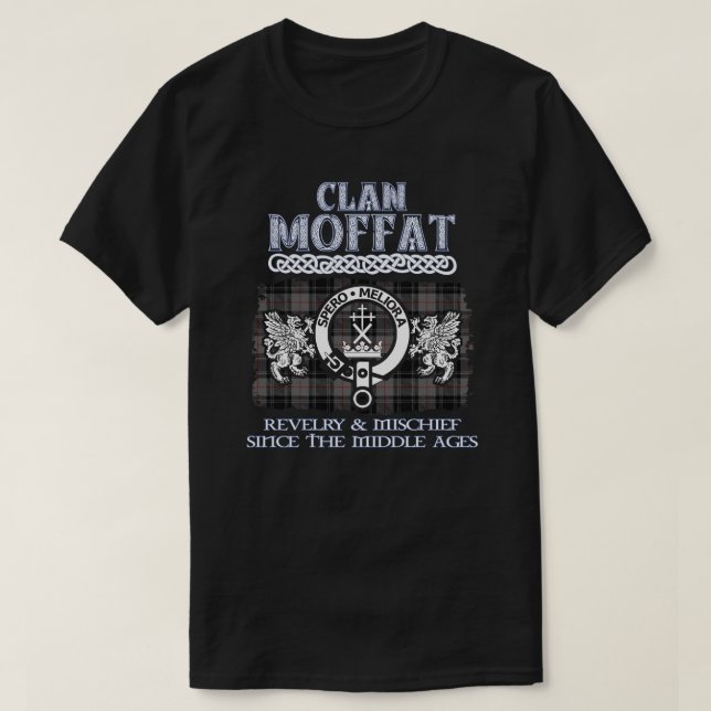 Clan Moffat Wappen Schottischer Clans Schottischer T-Shirt (Design vorne)